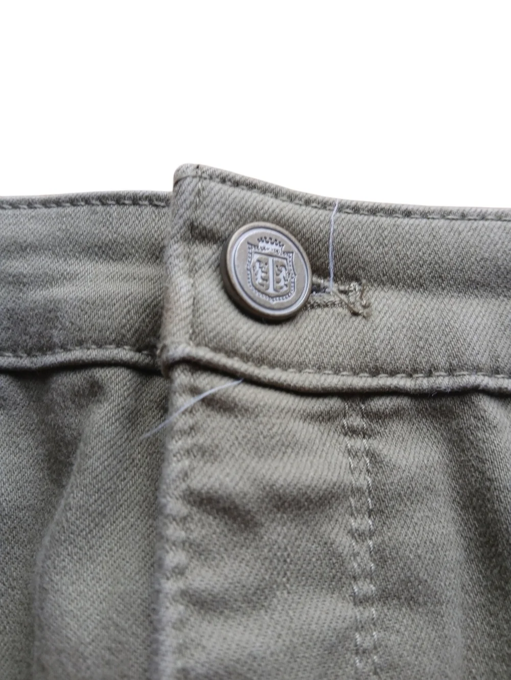 Talbots Size 10 Light Sage High Waist Jegging Crop Straight-Leg Jeans